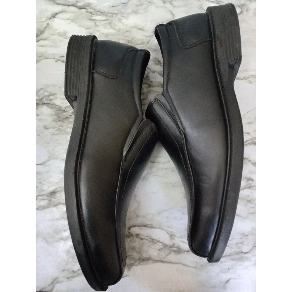 George Faux Leather Black Dress Shoes Size 13